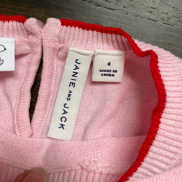 Janie and Jack girls Peanuts Valentine outfit EUC 4T - Picture 4 of 7
